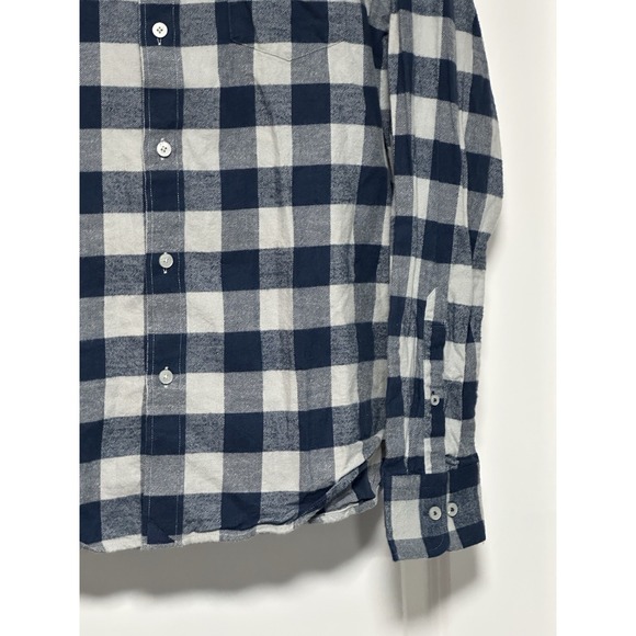 UNTUCKit, Men's Plaid‎ Long Sleeve Button Down, Navy, Size Large - Picture 2 of 10